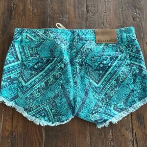 Billabong Blue Jean Shorts with Tribal Print